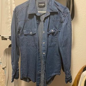 Mens long sleeve wrangler shirt